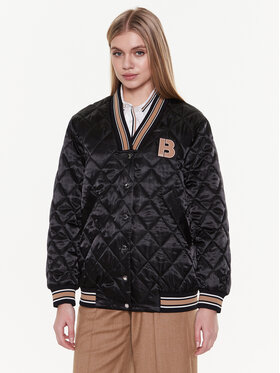 Boss Boss Kurtka przejściowa 50483747 Czarny Oversize