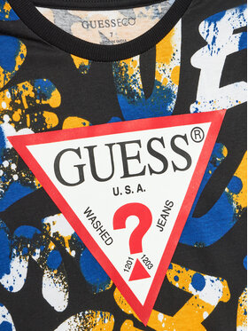 Guess T-shirt L4YI04 K8HM3 Šarena Classic Fit