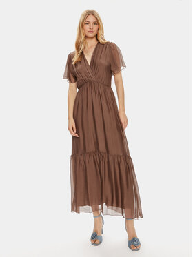 Haveone Haveone Letní šaty AFF-L013 Hnědá Regular Fit