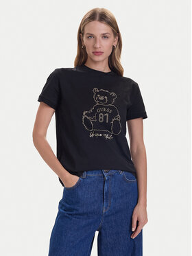 Guess Guess T-Shirt V5BI16 K8FQ4 Czarny Regular Fit