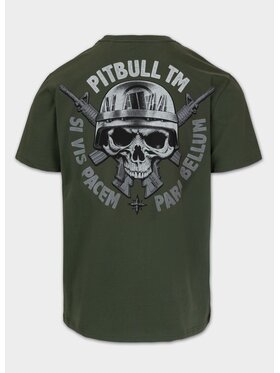 PITBULL PITBULL T-Shirt Koszulka męska PARA BELLUM L Zielony Regular Fit