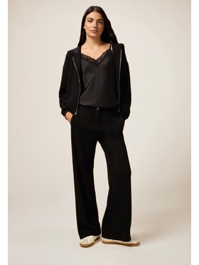Oltre Oltre Pantaloni di tessuto P831J002388N033 Nero Baggy Fit