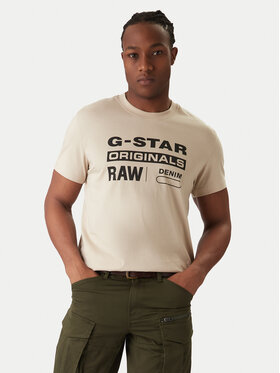 G-Star Raw G-Star Raw T-Shirt Originals D25969-C506 1214 Béžová Regular Fit