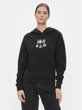 Tommy Jeans Tommy Jeans Μπλούζα Tjw Bxy Daisy Flag Hoodie DW0DW17708 Μαύρο Regular Fit