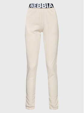 NEBBIA NEBBIA Sportinės kelnės 408 Écru Relaxed Fit