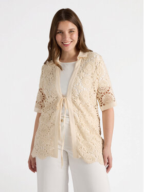 Fiorella Rubino Fiorella Rubino Koszula 5096L000153N002 Beżowy Regular Fit