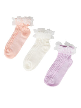 JENNY JENNY Șosete scurte 7KB-004-SS25 (3-pack) Roz