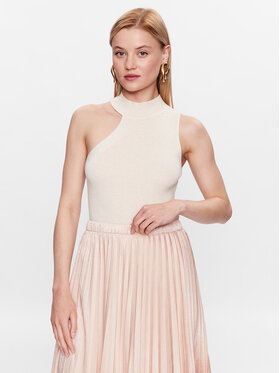DKNY DKNY Top P2ASAA41 Écru Slim Fit