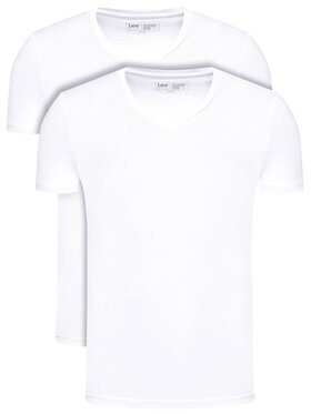 Lee Lee Komplet 2 t-shirtów Twin Pack L62ECM12 Biały Fitted Fit