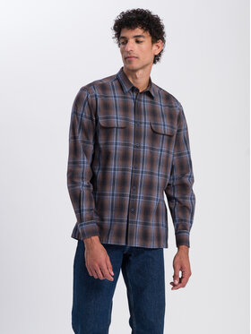 Cross Jeans Cross Jeans Koszula 35491-245 Brązowy Regular Fit