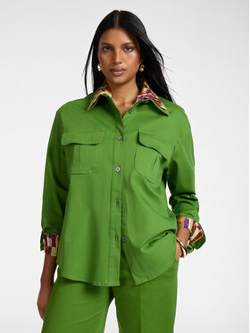 Elena Mirò Elena Mirò Koszula 5023Z000028N0C5 Zielony Regular Fit