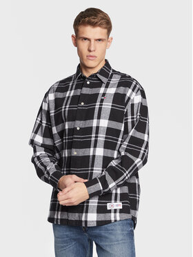 Tommy Jeans Tommy Jeans Košile Check Twill DM0DM15414 Černá Oversize