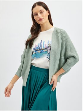 Orsay Orsay Sweter 505483-869000__L Zielony Regular Fit