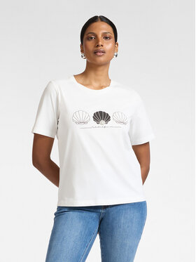 Elena Mirò Elena Mirò T-Shirt G088Z000721N011 Biały Regular Fit