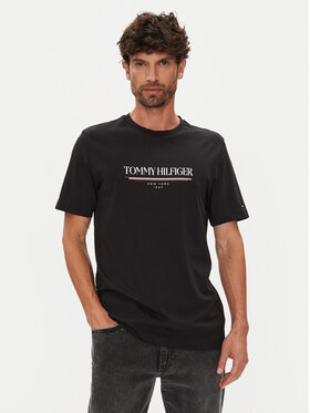 Tommy Hilfiger Tommy Hilfiger Marškinėliai Brand Love MW0MW40324 Juoda Regular Fit