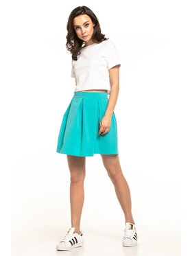 Tessita Tessita Spódnica mini T316 Turkusowy A-Line Fit