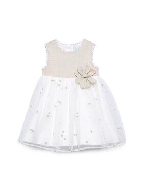 Abel & Lula Abel & Lula Sukienka elegancka 5001 Beżowy Regular Fit