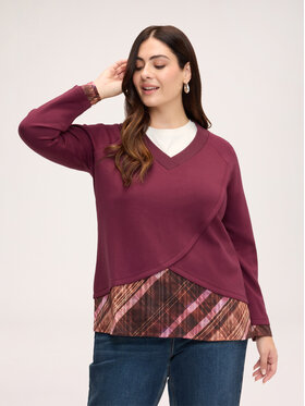 Fiorella Rubino Fiorella Rubino Bluza G899L009520N036 Bordowy Regular Fit
