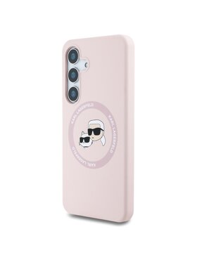 KARL LAGERFELD KARL LAGERFELD Etui na telefon Silicone Double Heads And Circle MagSafe Różowy