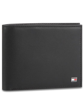 Tommy Hilfiger Tommy Hilfiger Veľká pánska peňaženka Eton Cc And Coin Pocket AM0AM00651 Čierna