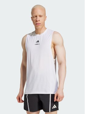 adidas adidas Koszulka techniczna Les Mills Graphic Biały Slim Fit