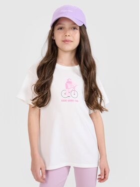 4F 4F T-Shirt 4FJRSS25TTSHF2645-11S Biały Regular Fit