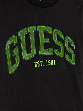 Guess T-shirt N3RI07 K8HM3 Crna Regular Fit