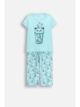 Coccodrillo Coccodrillo Piżama WC6448209PJS-013 Turkusowy Regular Fit