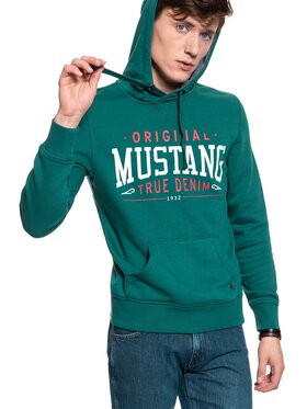 Mustang Mustang Felpa PRINTED HOODIE Verde Regular Fit