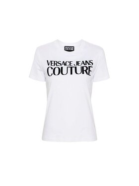 Versace Jeans Couture Versace Jeans Couture T-Shirt 77HAHE09 77DP613 003 Biały Regular Fit
