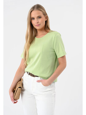 Volcano Volcano T-Shirt TM-LUPINA Zielony Regular Fit
