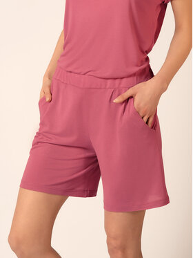Huber Huber Šortky z materiálu 19007 Růžová Regular Fit