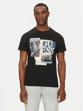 Guess Guess Tričko M5GI04 I3Z14 Čierna Slim Fit