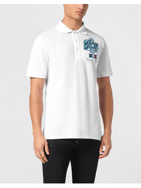 PHILIPP PLEIN PHILIPP PLEIN Polo 24915 Biały Slim Fit