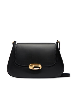 Calvin Klein Calvin Klein Ročna torba Hardware Flap Medium Crossbody LV04F3401G Črna