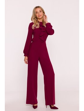 Stylove Stylove Kombinezon S420 Bordowy A-Line Fit