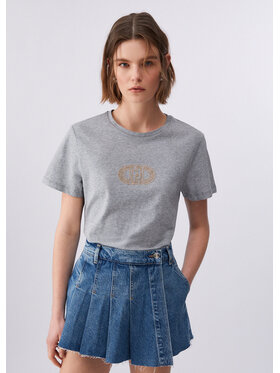 Liu Jo Liu Jo T-Shirt WA6491JS923P9526 Szary Regular Fit