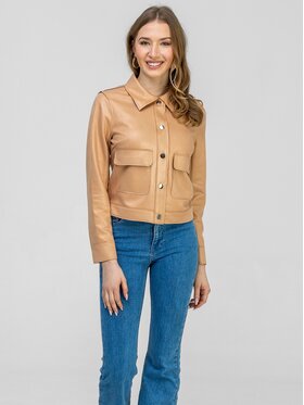 Perso Perso Kurtka przejściowa BLE262676F Beżowy Regular Fit