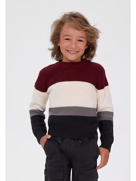 minoti minoti Sweter 33KNIT265 Bordowy Regular Fit