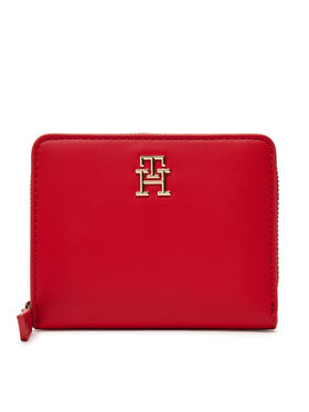 Tommy Hilfiger Tommy Hilfiger Mały Portfel Damski Th Logotape Med Za AW0AW17408 Czerwony