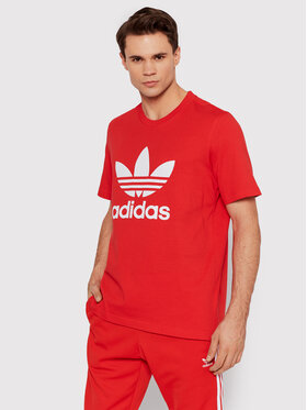 adidas adidas T-Shirt adicolor Classics Trefoil HE9511 Czerwony Regular Fit