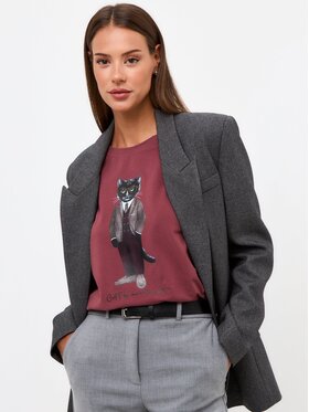 CAT by maniita lacitta CAT by maniita lacitta T-Shirt Printed T-shirt Czerwony Regular Fit