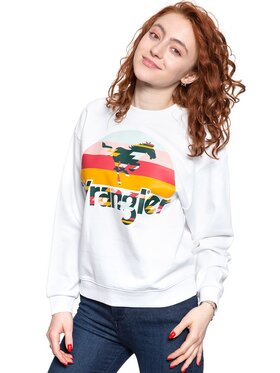Wrangler Wrangler Felpa 80'S RETRO SWEAT Bianco Regular Fit