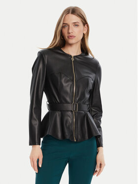 Rinascimento Rinascimento Jakna od imitacije kože CFC0125192003 Crna Slim Fit