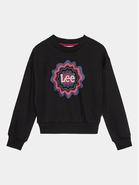 Lee Lee Pulóver Graphic Crew BB LEG5122 Fekete Regular Fit