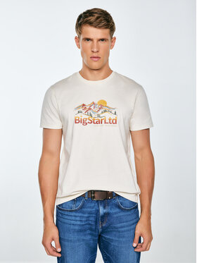 BIG STAR BIG STAR T-Shirt MIFER Kremowy Basic Fit