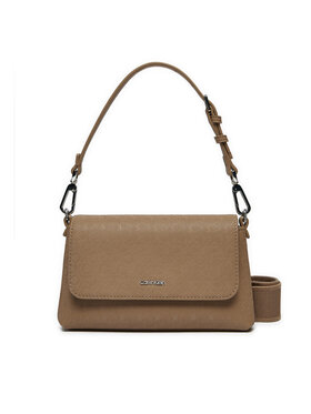 Calvin Klein Calvin Klein Torebka Ck Must Dbl Strap Mini Bag_Mono K60K613088 Brązowy