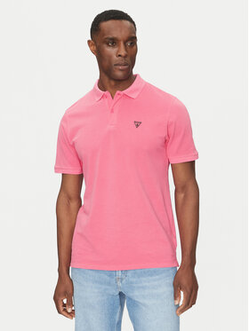 Guess Guess Тениска с яка и копчета F5GP00 K9WF1 Розов Regular Fit