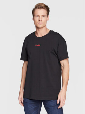 Hugo Hugo T-Shirt Linked 50480246 Czarny Comfort Fit