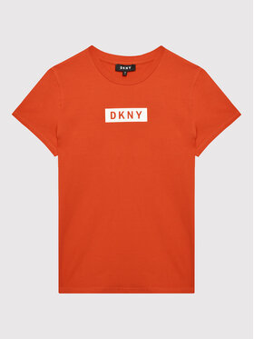 DKNY DKNY T-Shirt D35R93 S Orange Regular Fit